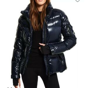 SAM. Women's Glossy Black Puffer Jacket
